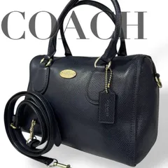 ☆★COACH コーチ★ハンドバッグ　ショルダーバッグ　ミニボストン　2WAY　チャーム　ロゴ　ネイビー★　♯2110