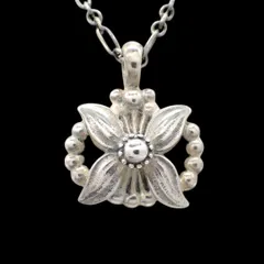  　1998　イヤーペンダント　ネックレス　シルバー 北欧デンマーク1998'sGeorg JensenジョージジェンセンHeritage