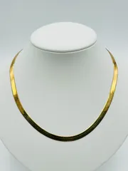 SV チェーン ネックレス シルバー 925 金メッキ イエロー ヘリンボーン スネーク Ag SILVER