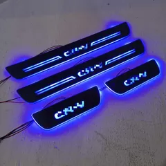 【送料無料】2023年モデル ホンダCR-V用 LED発光ウェルカムステップバー 動的流光ブルー/レッド/ホワイト/7色 4点セットZX03人気注目