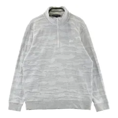 サイズ：L ROSASEN ロサーセン  ハーフジップ 長袖トレーナー 迷彩柄 カモフラ グレー系 [240101575666] ゴルフウェア メンズ ストスト