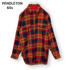 50s Pendleton ペンドルトン ボードシャツ オープンカラー 赤 M - メルカリ