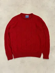 【 70s USA製 / PENDLETON 】 ペンドルトン　ウール ニット セーター　赤　レッド　《 L 》