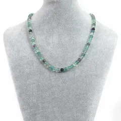 シンプルストーンネックレスフローライト【丸玉】6mm【天然石ビーズパワーストーン】