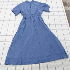 ◇ ⊂ メルロープリュス merlot plus チャイナボタンワンピース ブルー系 レディース E  【1510230008428】