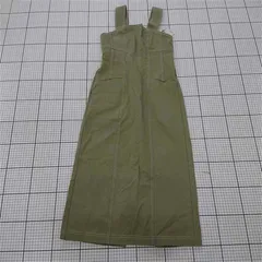 ◇ Θ 美品 マジェスティックレゴン MAJESTIC LEGON バックシャーリングジャンパースカート カーキ系 S レディース E  【1510230001092】