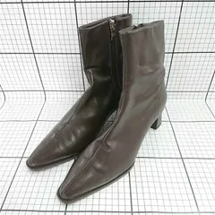 ◇ ⊇ イーボル EVOL スクエアトゥ ショートブーツ ブラウン系 Lサイズ レディース E  【1510230013873】