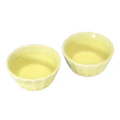 セット】美濃焼 和風カフェシリーズ 万葉 小鉢 【業務用 イエロー 2個組