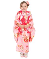 KYOETSU 七五三 着物 四つ身 7歳 女の子 紅花雪輪 - メルカリ