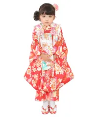 753 フルセット 小物 被布 華やか セット 着物 女の子 C 3歳 七五三