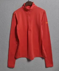 S) ナイキ プロ ピンク 機能性 ハーフジップ 弱起毛 長袖Tシャツ