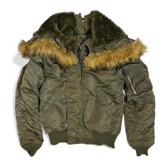 ガ*ク様 極美品 アルファ N-2B フライトジャケット 短丈 Y2K カーキ アルファ Alpha N-2B フライトジャケット 短丈 ファー 00s y2k カーキ