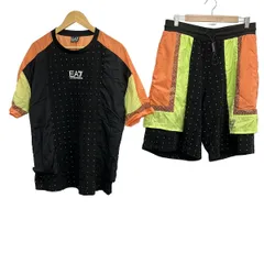 EMPORIOARMANI(エンポリオアルマーニ) メンズセットアップ メンズ美品  - 黒×オレンジ×イエローグリーン