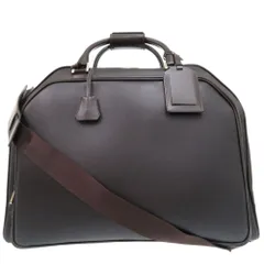 美品 ダンヒル 大容量 2WAY ボストンバッグ 旅行 ショルダーバッグ レザー ダークブラウン 0928 Dunhill