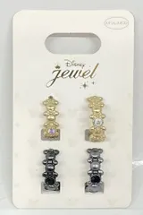 ディズニーストア ピアス(黒/ゴールド) ミッキー&ミニー