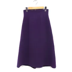 フレイアイディー FRAY I.D フレアスカート ロング ミモレ丈 無地 ウール混 0 パープル 紫 /FT20