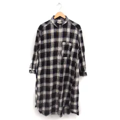 ハートマーケット HEART MARKET チェック シャツ ワンピース 長袖 ロング コットン 綿 F ブラック 黒 /FT11