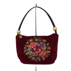 フェイラー FEILER 花柄 ハンドバッグ ミニ シュニール織りレッド 赤 /FT2