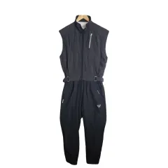 PURSER ブラック オールインワン スキースーツ スキーウェア MAN L ナイロン ブレンド