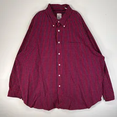 古着 ブルックスブラザーズ Brooks Brothers 長袖シャツ チェック 346 胸ポケ 2XL  レッド系 マルチカラー メンズ