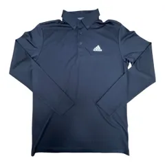 ADIDAS アディダス ゴルフウェア　長袖ポロシャツ Lサイズ　ブラック