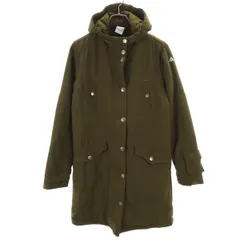 adidas アディダス フーディ 中綿ジャケット M カーキ レディース 古着