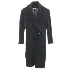 Calvin klein カルバンクライン 長袖 カシュクール ニット ワンピース グレー レディース 古着