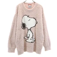 gelato pique ジェラートピケ PEANUTS ピーナッツ コラボ 長袖 ルームウェア F ピンク ふわもこ スヌーピー プルオーバー レディース 古着