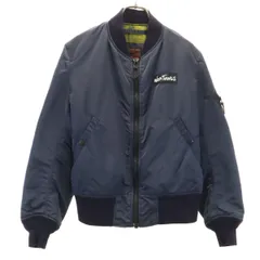 WILDTHINGS ワイルドシングス MA-1 フライトジャケット S ネイビー メンズ 古着