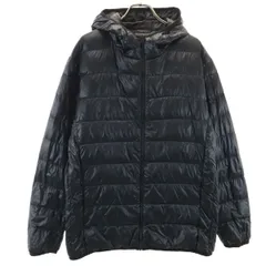 UNIQLO ユニクロ ウルトラライト ダウンパーカー L ネイビー 収納袋付き メンズ 古着