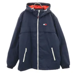 TOMMY JEANS トミージーンズ 中綿ジャケット M ネイビー メンズ 古着