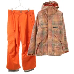 BURTON バートン スノーボード ウェア 上下 セットアップ M オレンジ系 スキーウェア メンズ 古着