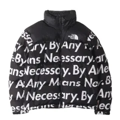 Supreme シュプリーム ジャケット ブラック 黒 サイズ:M | THE NORTH FACE メッセージロゴ ヌプシ ダウンジャケット (Nuptse Jacket) | アウター ブルゾン 上着 | コラボ【メンズ】【中古】