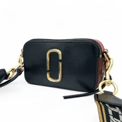 MARC JACOBS マークジェイコブス スナップショット ショルダーバッグ カメラバッグ レザー 斜め掛け クロスボディ 黒赤