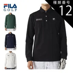 種類12：ホワイト(WT)/L  フィラゴルフ ジャガード 長袖 ポロシャツ ウェア メンズ 2025年秋冬モデル M-3L 785-501