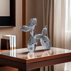 犬 ドッグ 彫刻 オブジェ 置物 バルーン シック シンプル ホワイト