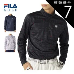 種類7：ブラック(BK)/L  フィラゴルフ タイポプリント 裏起毛 ハーフジップ 長袖シャツ ウェア メンズ 2025年秋冬モデル M-3L 785-503