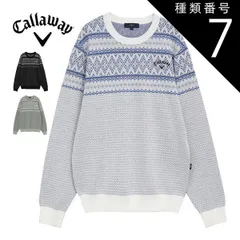 種類7：ブラック(1010)/L [タイムセール] キャロウェイ ノルディック柄 クルーネック ニットセーター ゴルフウェア メンズ 2025年秋冬モデル M-3L C25218103