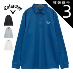 種類3：グレー(1020)/LL [タイムセール] キャロウェイ 裏起毛 千鳥プリント 長袖 ポロシャツ ゴルフウェア メンズ 2025年秋冬モデル M-3L C25233115