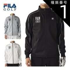 種類1：ブラック(BK)/LL  フィラゴルフ 透湿撥水 ラインデザイン ボンディング フルジップ ブルゾン ウェア メンズ 2025年秋冬モデル M-3L 785-200