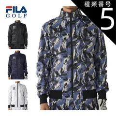 種類5：ブラック(BK)/3L  フィラゴルフ 総柄 ボンディング フルジップ ブルゾン ウェア メンズ 2025年秋冬モデル M-3L 785-207