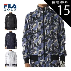 種類15：ネイビー(NV)/M  フィラゴルフ 総柄 ボンディング フルジップ ブルゾン ウェア メンズ 2025年秋冬モデル M-3L 785-207
