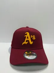 Newera オークランドアスレチックス オークランドコロシアム 9forty A-FRAME スナップバックキャップ レッドカラー
