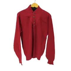 ユーズドフルギ USED古着 ハーフボタン コットンニット メンズ import：L 