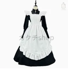 【送料無料】メイド服 白黒 伝統 ワンピース カジュアル 可愛い おしゃれ 2025新作 