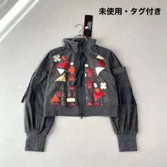 【未使用品・タグ付き】EIKO KONDO エイココンドウ 定価6.2万円 パッチワーク タフタドッキング ニットブルゾン ジャケット アウター 日本製のサムネイル
