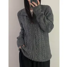 トミーヒルフィガー ケーブル ニット カーディガン