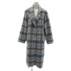 グローブ grove チェスターコート ロング丈 チェック柄 M マルチカラー グレー /YS24