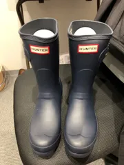 HUNTER ハンター レインブーツ ショート ネイビー 24cm 箱付