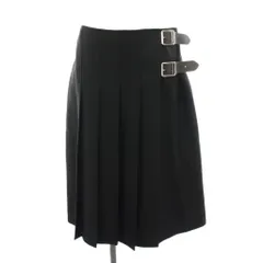 オニール オブ ダブリン O'NEIL OF DUBLIN ラップスカート 巻きスカート ひざ丈 プリーツ I42 黒 ブラック 1524-343-4116 /YT